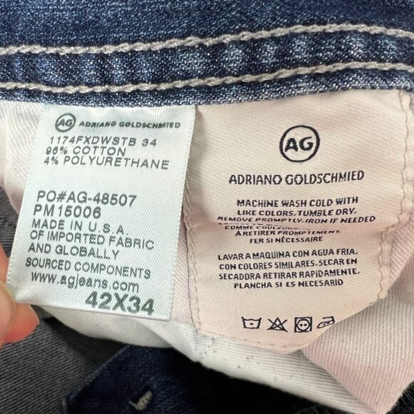 AG The Graduate Tailored Leg Jeans Denim 360 Degrees 42x30 - Hemmed from 34 - Picture 7 of 7
